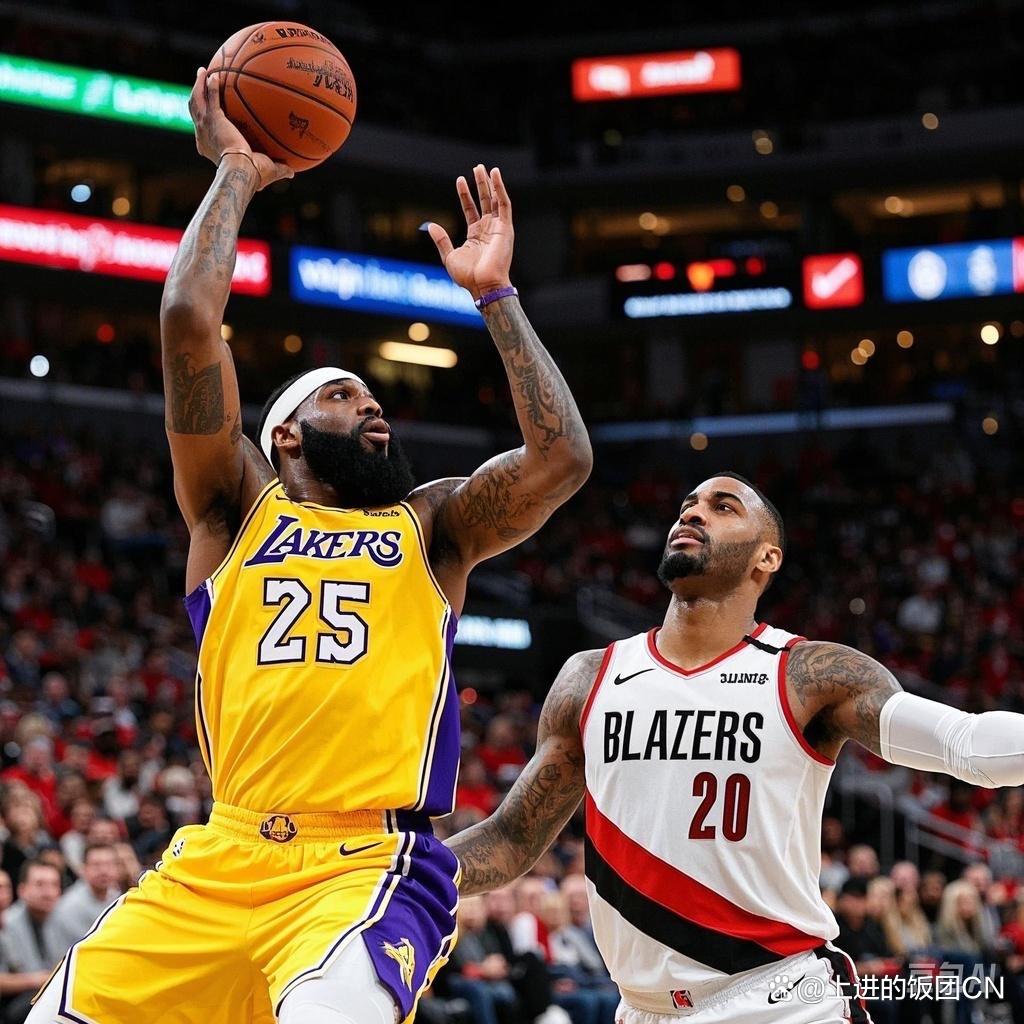 开拓者队在对阵湖人队的比赛中取得出色战绩